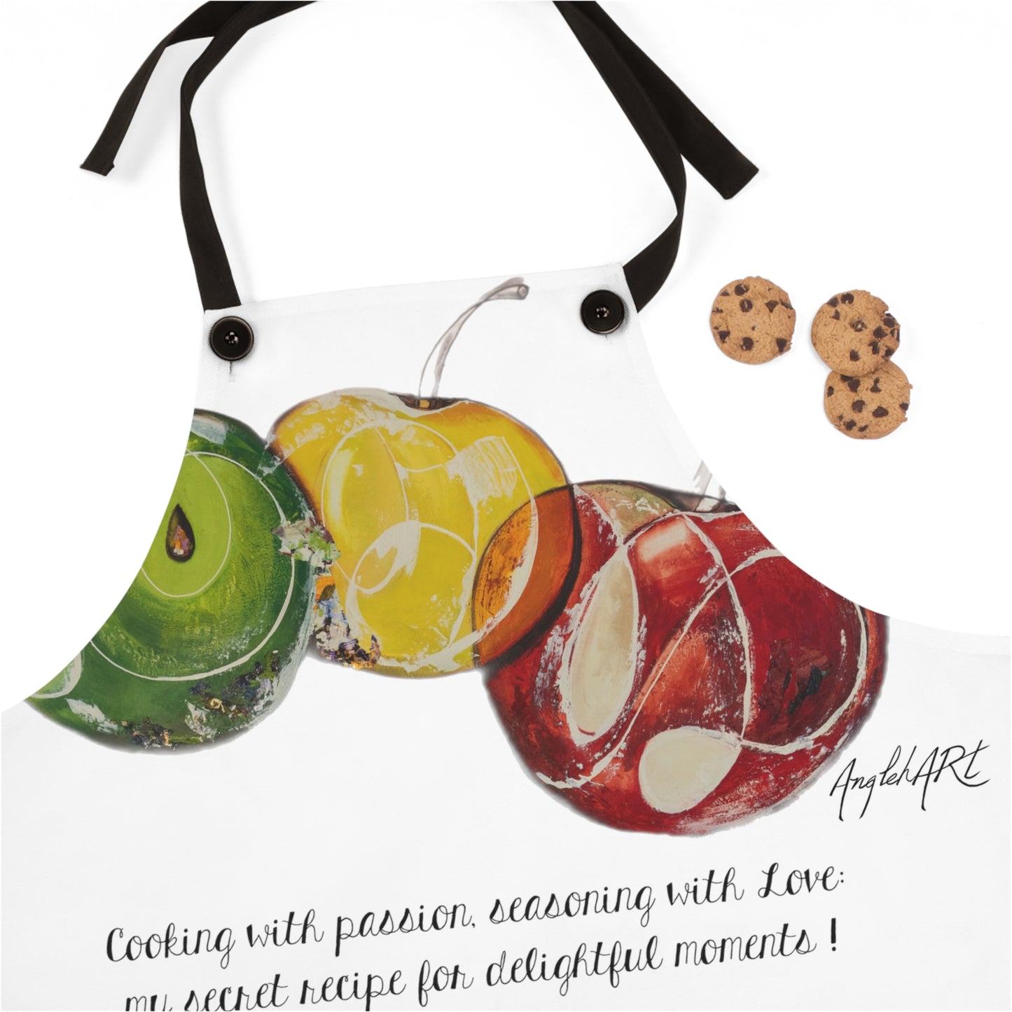 Apron /Pom pom apple