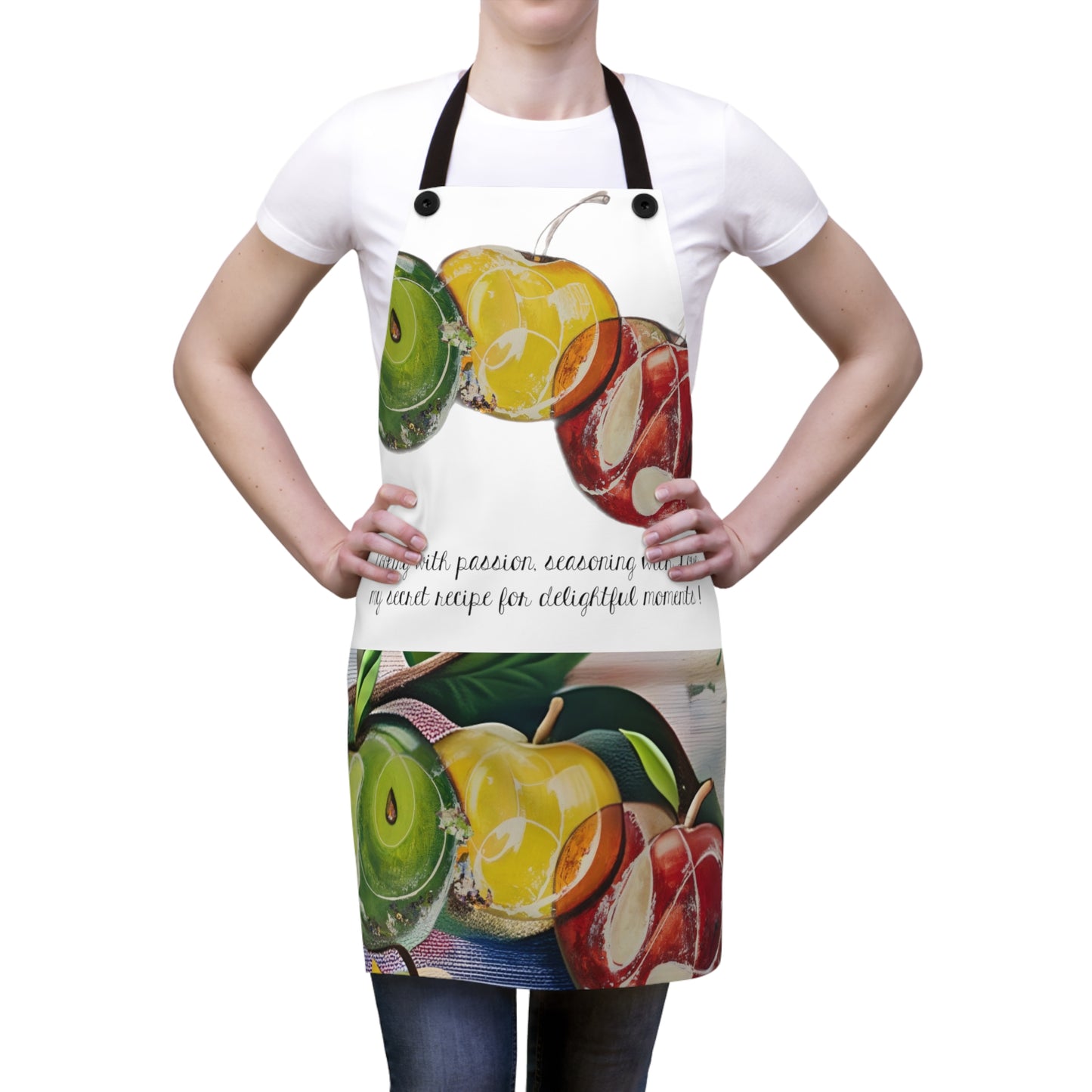 Apron /Pom pom apple