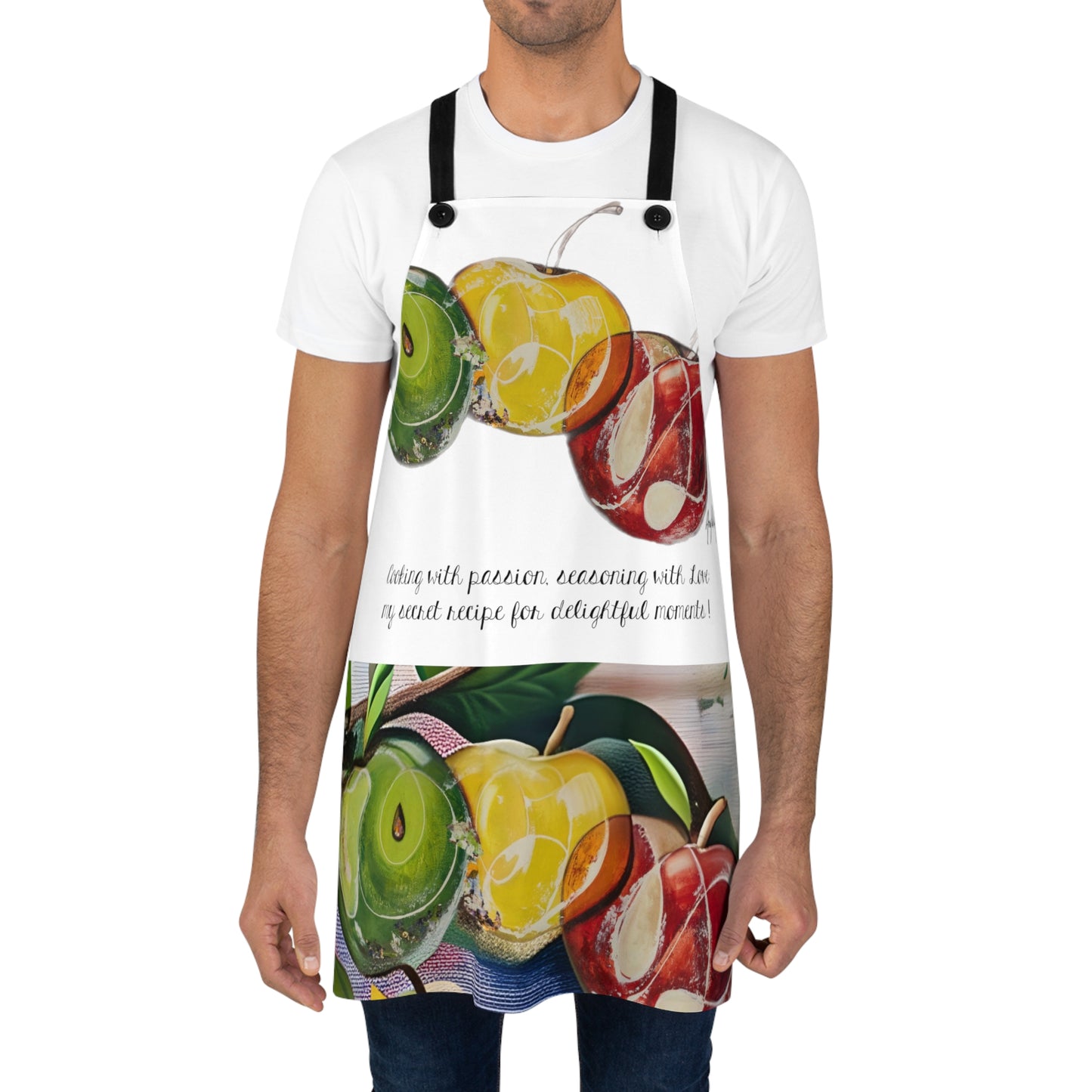 Apron /Pom pom apple