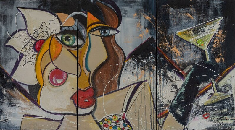 Bla-bla-bla, tryptique 3x(18¨x30¨)
