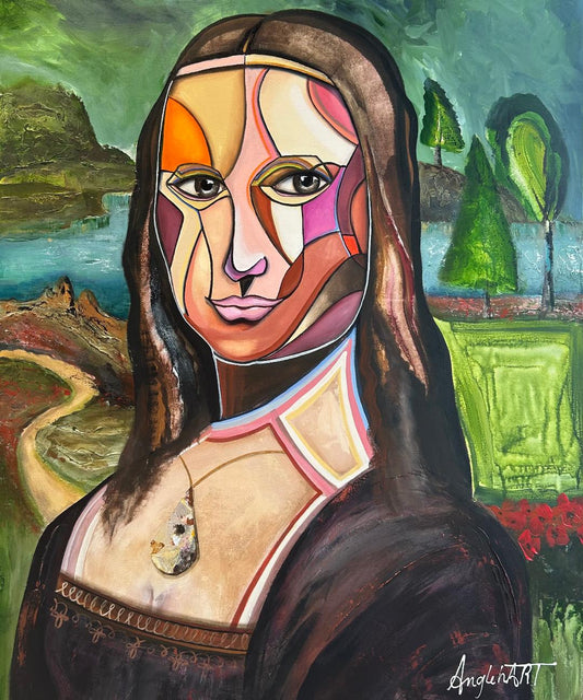 Le masque de Mona acrylique 40x48